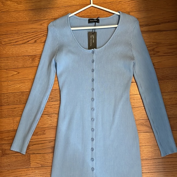NWT Freda Marie thick long sleeve ribbed dress - Picture 3 of 7